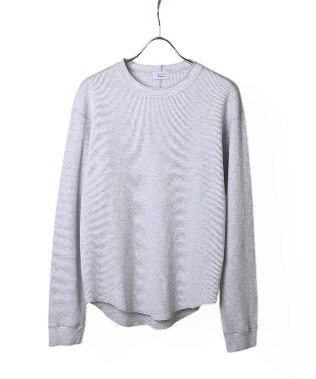 UNUSED / US2596 LONG-SLEEVE WAFFLE T-SHIRT(HEATHER ASH)