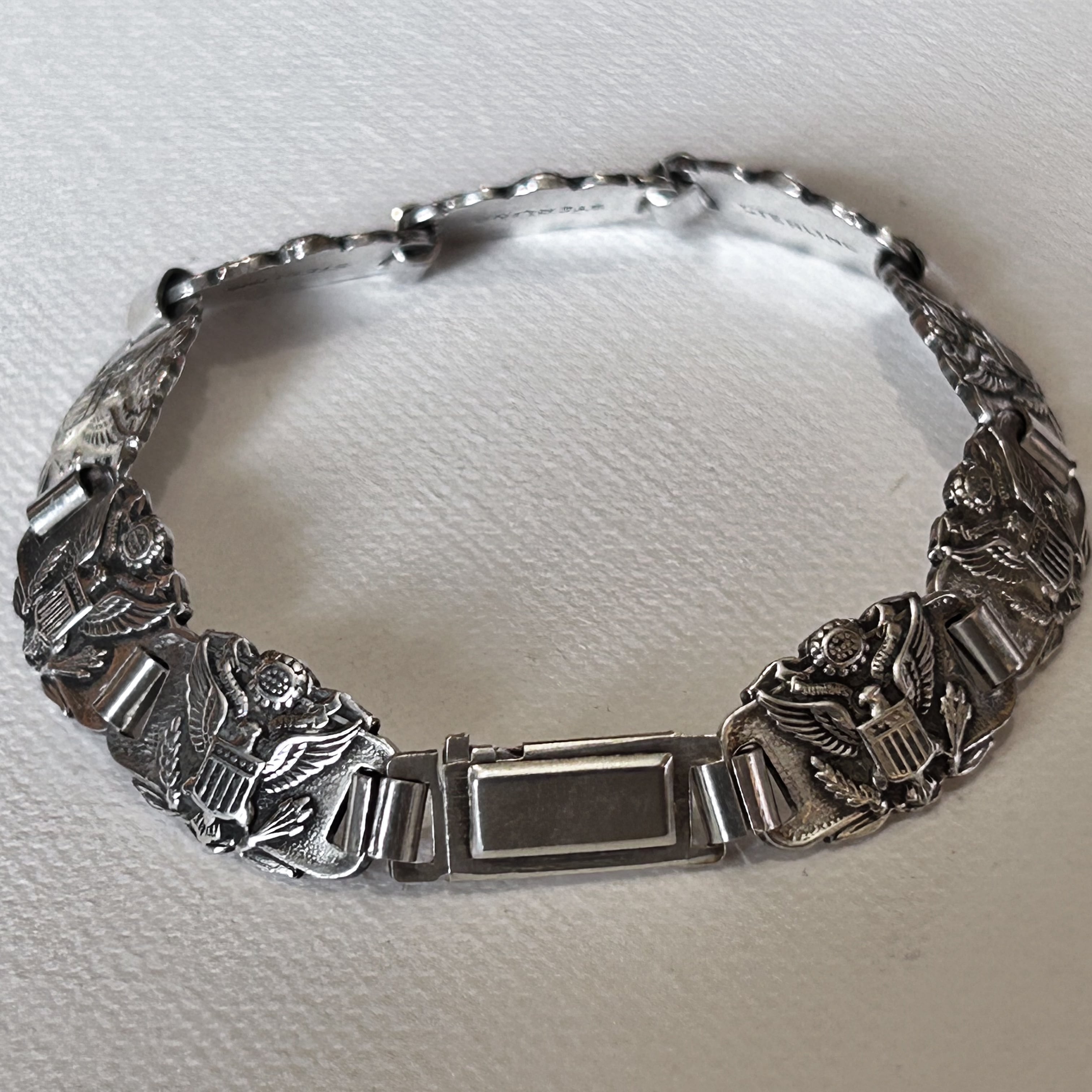 希少】40s US ARMY forget me not Sweet Heart jewelry ブレスレット  