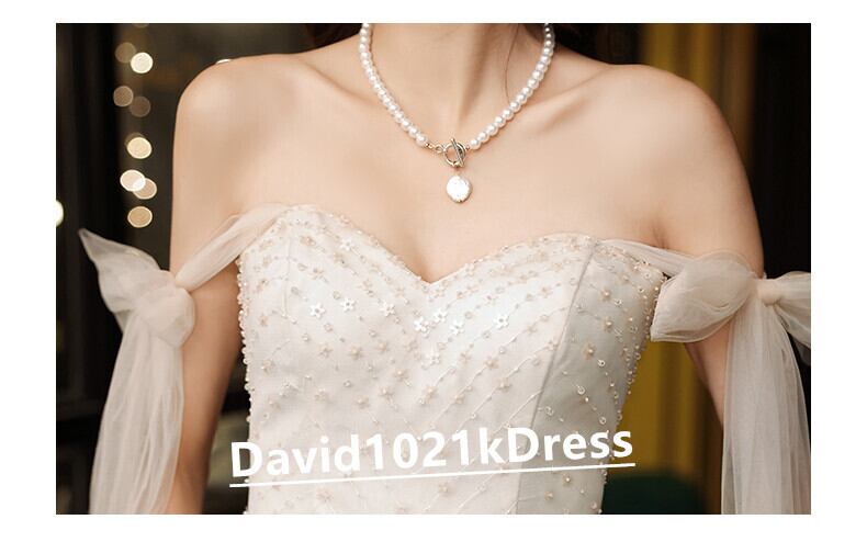 シャンパンの色 2ways パーティードレス ベアトップ シアーな美しさ  