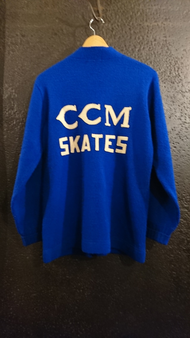 1950s CCM SKATES LETTERED CARDIGAN