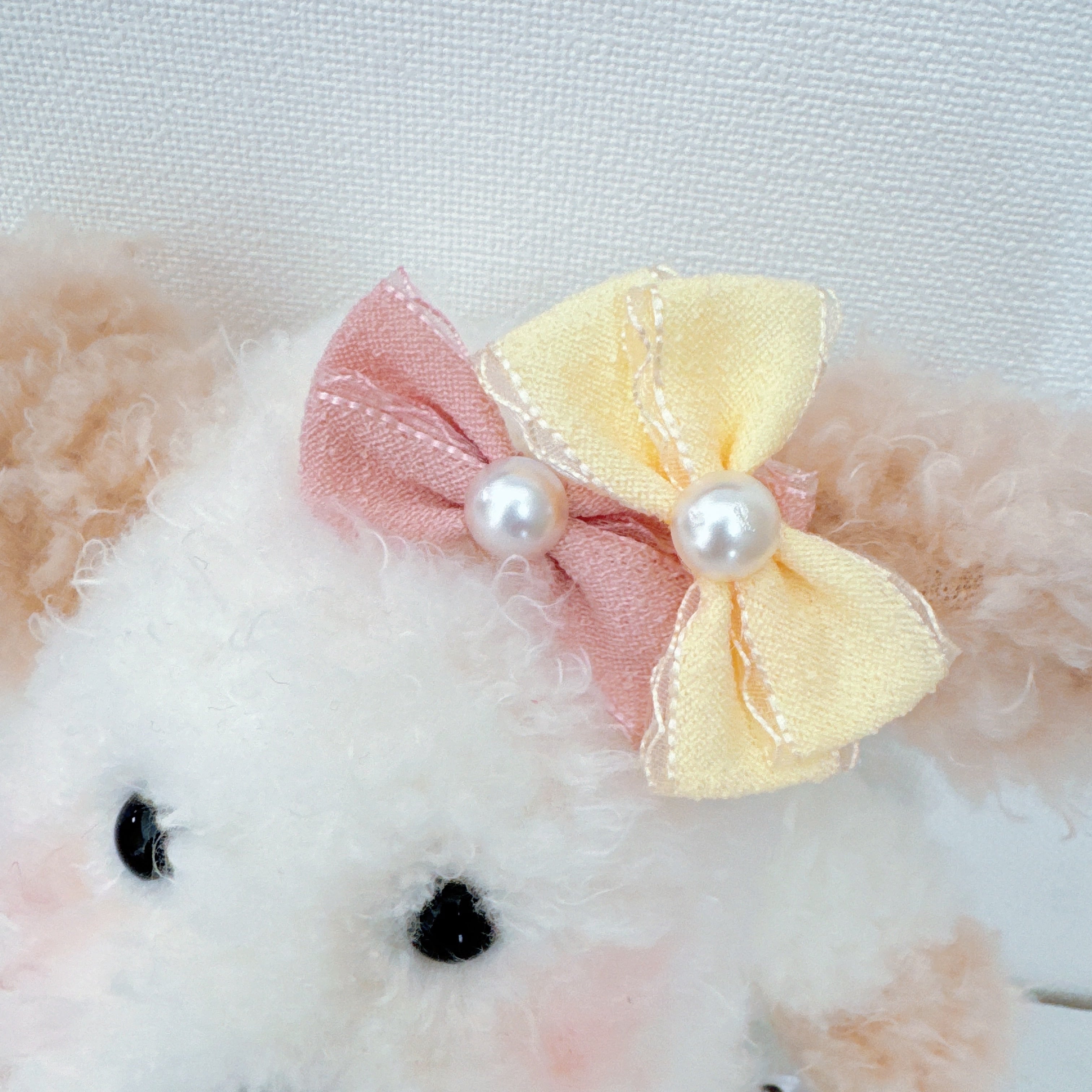 春色ダブルリボンヘアバンド（後ろ支え付き）