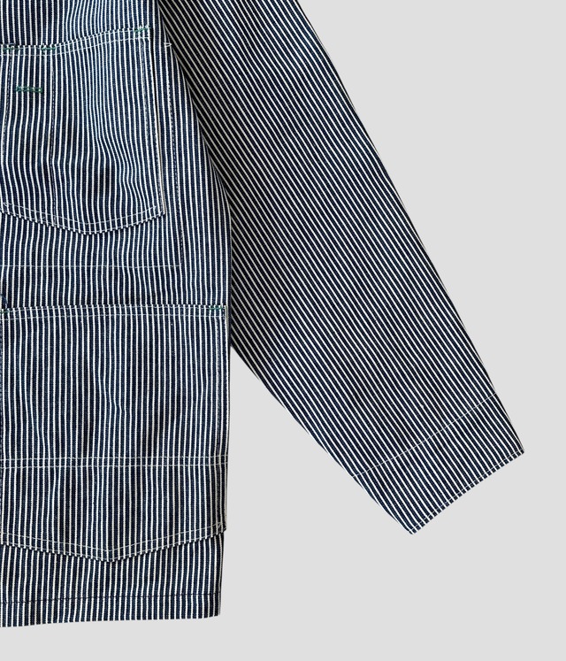 -OSH KOSH- Vintage 60s dead stock Hickory Stripe Coverall Jacket