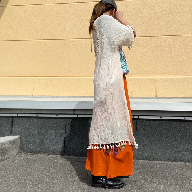 ボヘミアンロングカーディガン