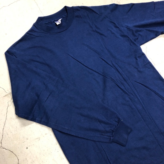 HANES L/S T-SHIRT NAVY M