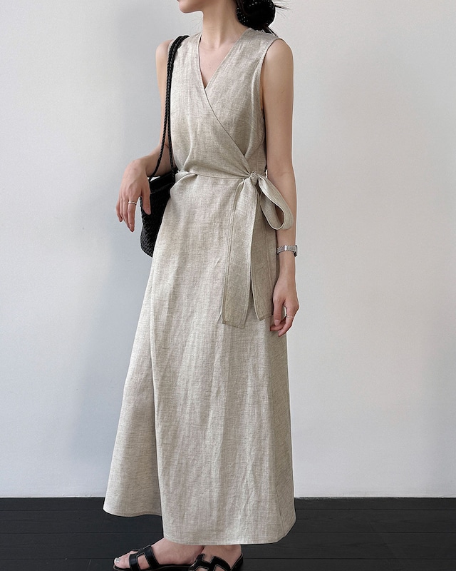 Vneck Cross Wrap Dress