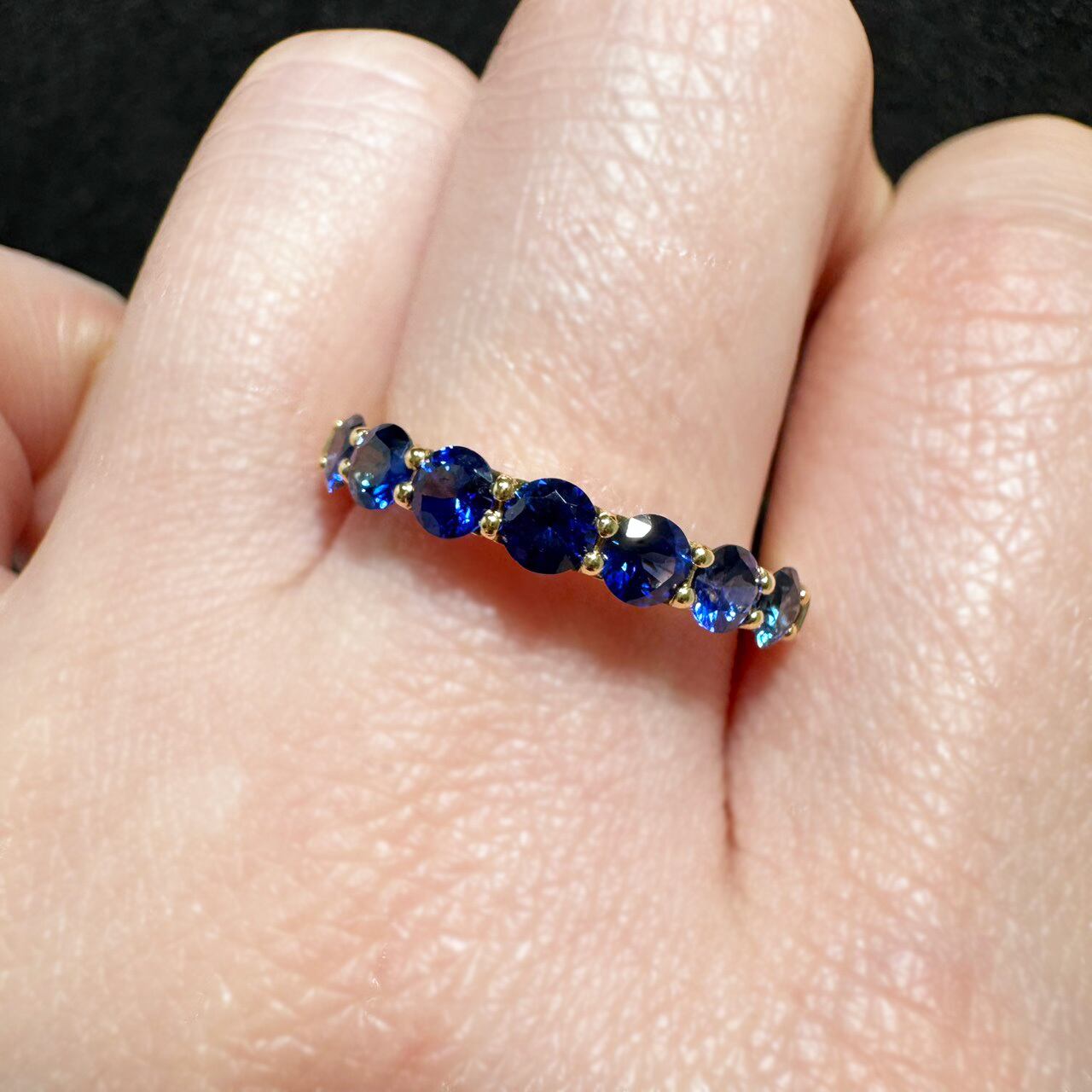 K18YG 1.07ct サファイア エタニティリング | カオキ | 日本最大級の品