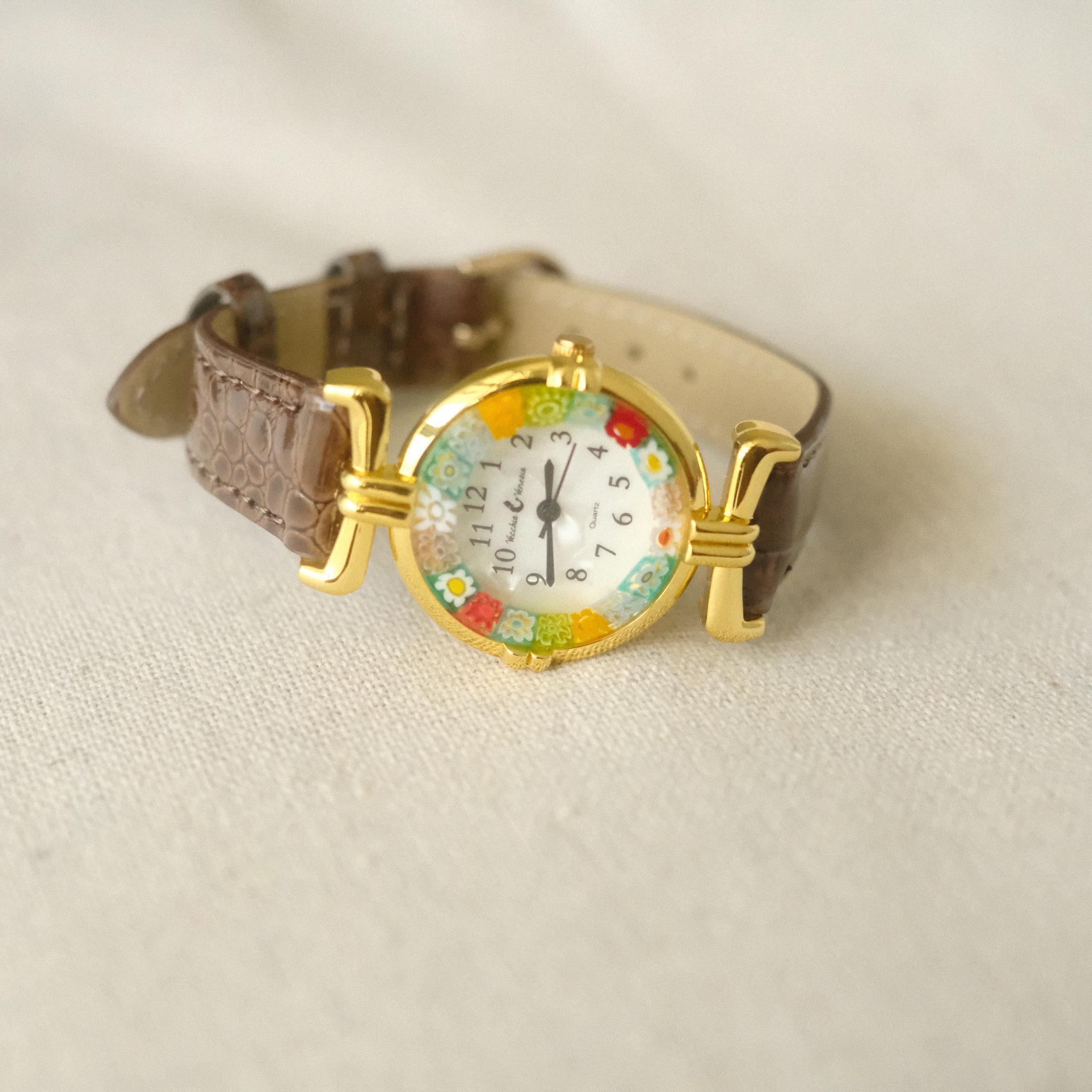 【MURANO】★ムラノ ミルフィオリ アンフォラ ボトル MURANO GLASS ムラノ 金彩 ミルフィオリ パフュームボトル 香水