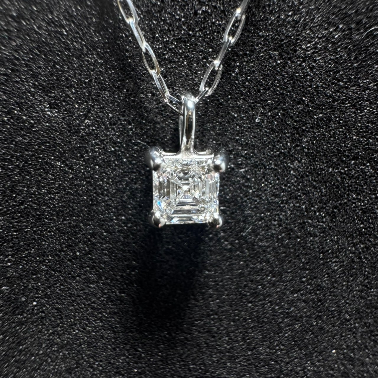 CGLソーティング付】Pt850/900 0.145ct エメラルドカット ダイヤモンド