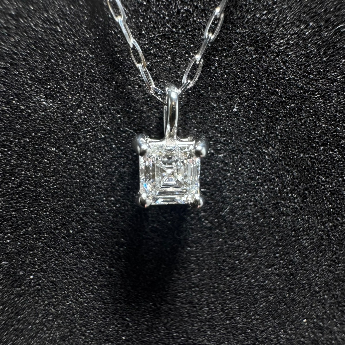 CGLソーティング付】Pt850/900 0.145ct エメラルドカット ダイヤモンド 