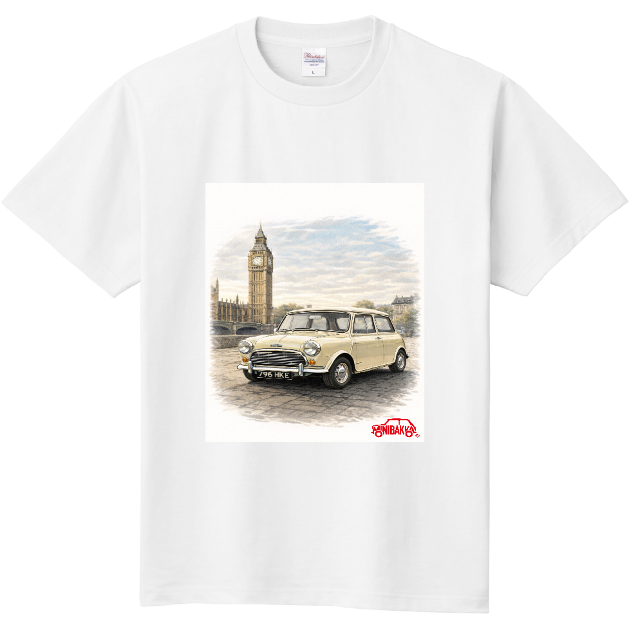MINIBAKKA定番Ｔシャツ  ローバーミニ　ホワイト