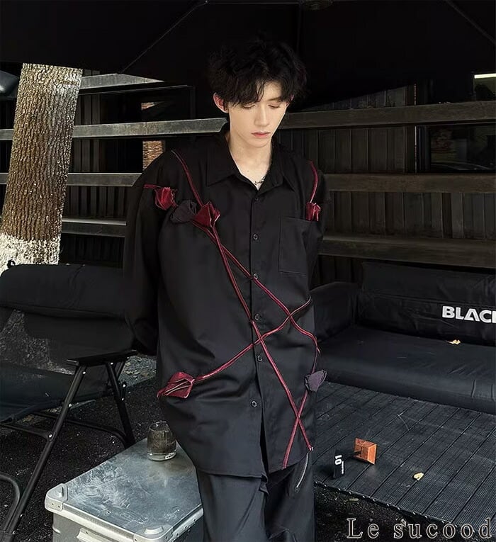 お支払い確認後20日以内発送】Le sucood 3D 立体 モードデザインシャツ