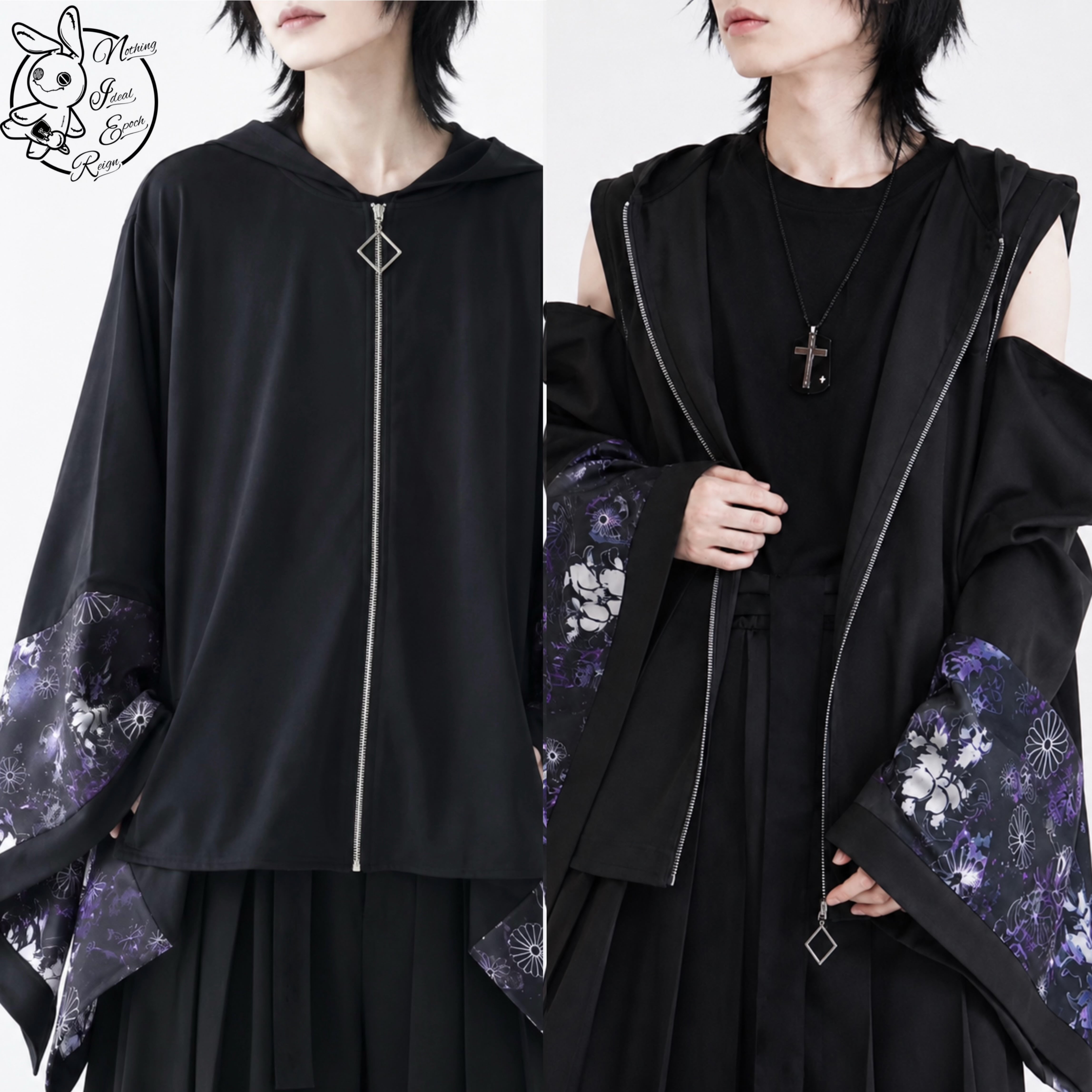 早い者勝ち先着50点限定55%OFF-九尾- 和風着物袖3ZIP OUTER | NIER