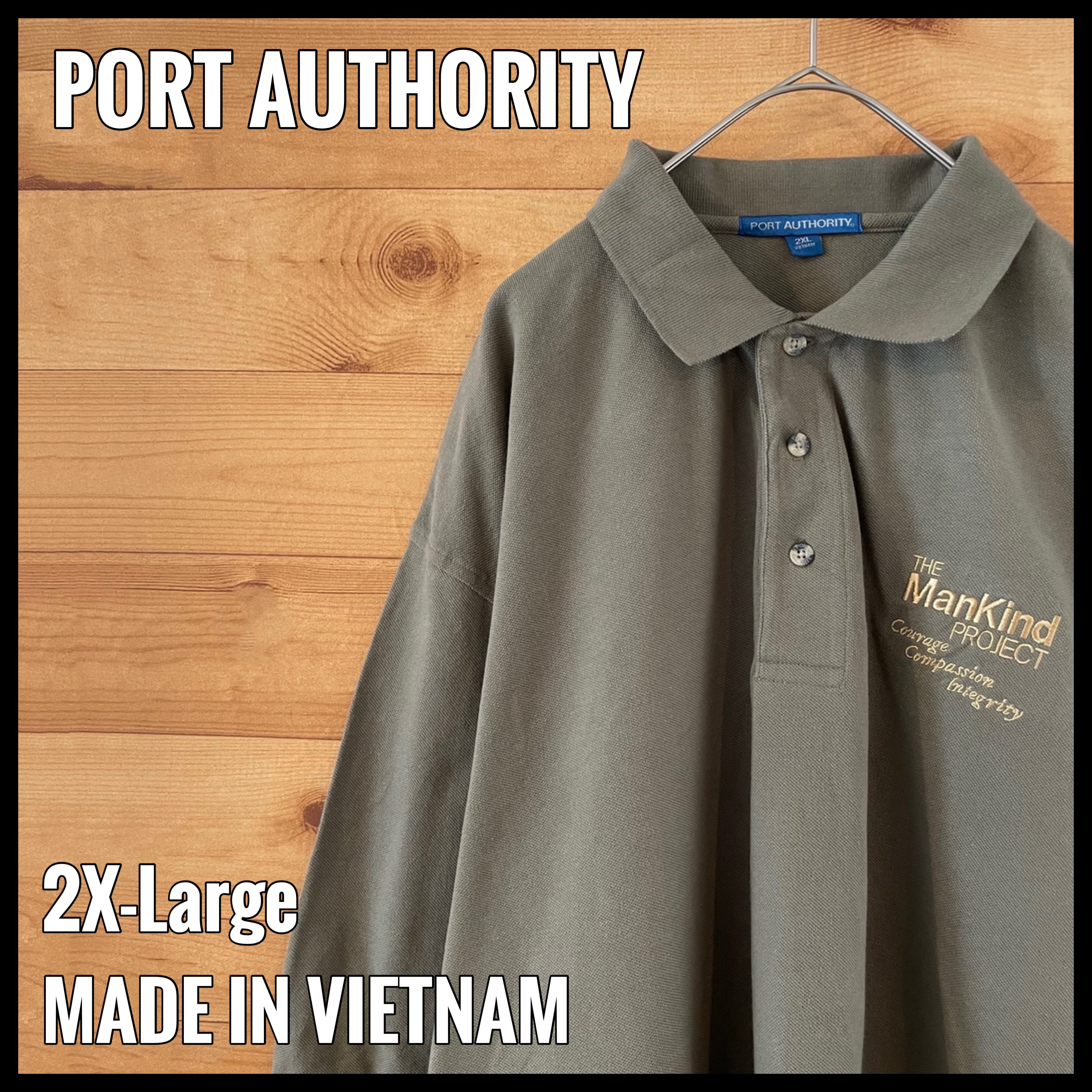 PORT AUTHORITY ポロシャツ グリーン 古着 - ポロシャツ