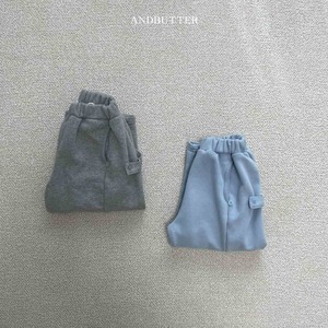 【and butter】ボタンワイドスウェットパンツ グレー 130cm