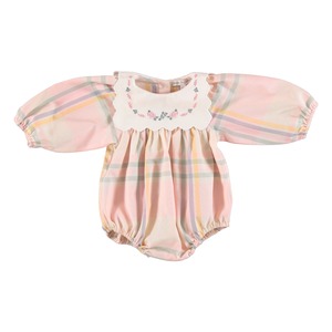 ＜BEBE ORGANIC＞ Lucy Romper チェック ロンパース