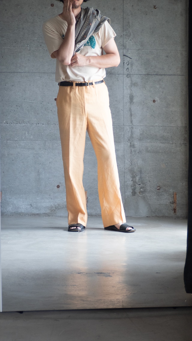 "ACWA" 1970s Yellow Linen trousers