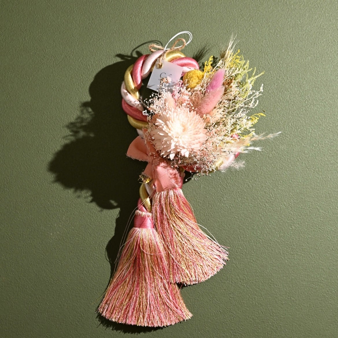 しめ縄リース【ピンク】SW-18≪限定1点≫ | Calon DRY FLOWER 公式