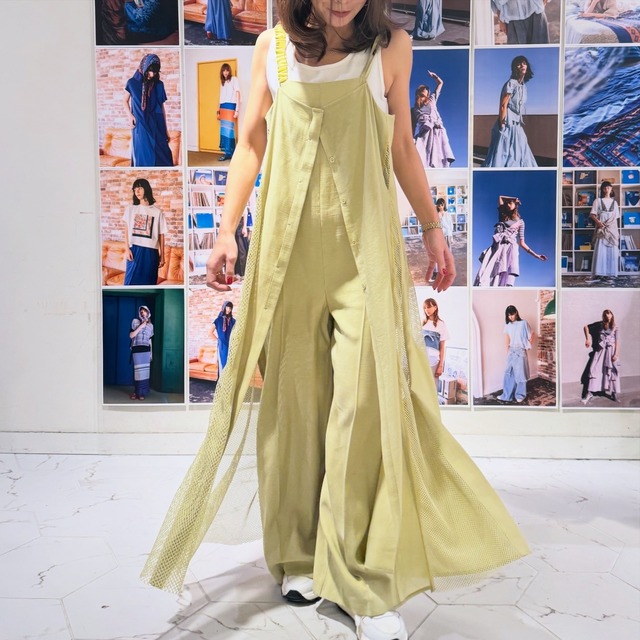 アウラアイラ AULA AILA LAYERED SALOPETTE PANTS