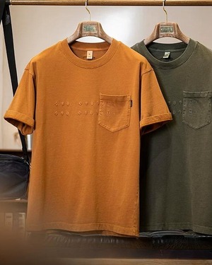 Washed Cotton Embroidered T-Shirt  K0450