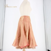 社交ダンス 衣装 スタンダード スカート レッスンウェア レディース ピンク系 ブラウン系 ゴールド系 Sanline サンリーヌ 無地 シンプル ファスナー 伸縮性 日本製 偏光 二重スカート ふんわり 練習用 ランニングダンス フェミニン 可愛い ゆったり シルエット パーティー用 美しい コスチューム 競技用 通気性 軽量