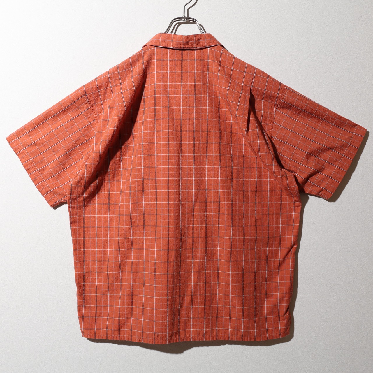 美品 L 03年 オレンジ Puckerware Shirt Patagonia パッカーウェアシャツ パタゴニア  シアサッカー