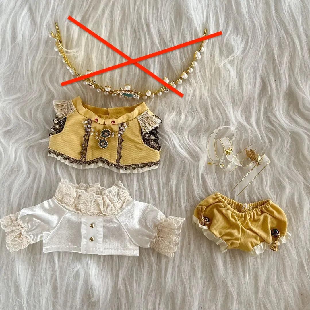 ゆかぬい服 王冠なし】ぬいぐるみ服 20cm 着せ替え ぬい服 王冠付き 豪華 推しぬい