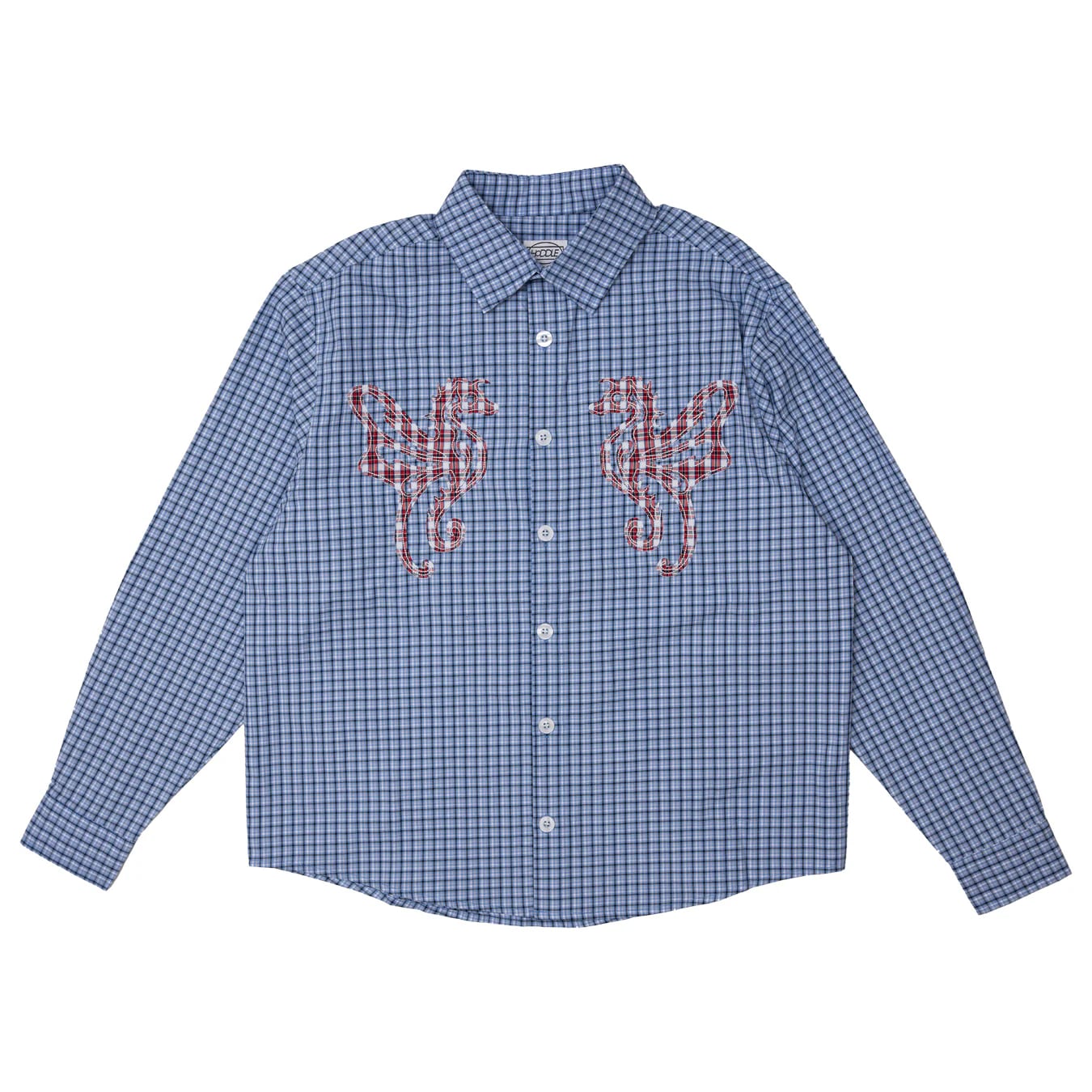 Hoddle|PRIMARY LOGO SHIRT LONG SLEEVE -Blue- "送料無料"