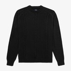 Cable Cotton Sweater(Black)