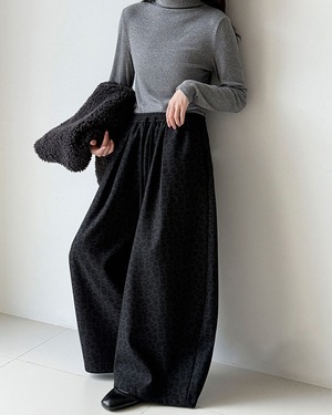 ドローストリングワイドレッグパンツ A0796