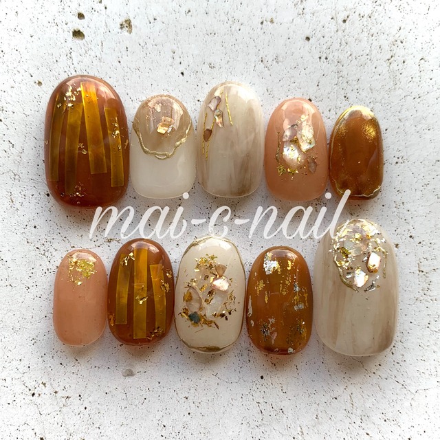 ネイルチップ ニュアンスネイル〜ブラウンネイル〜 | mug.nail tip