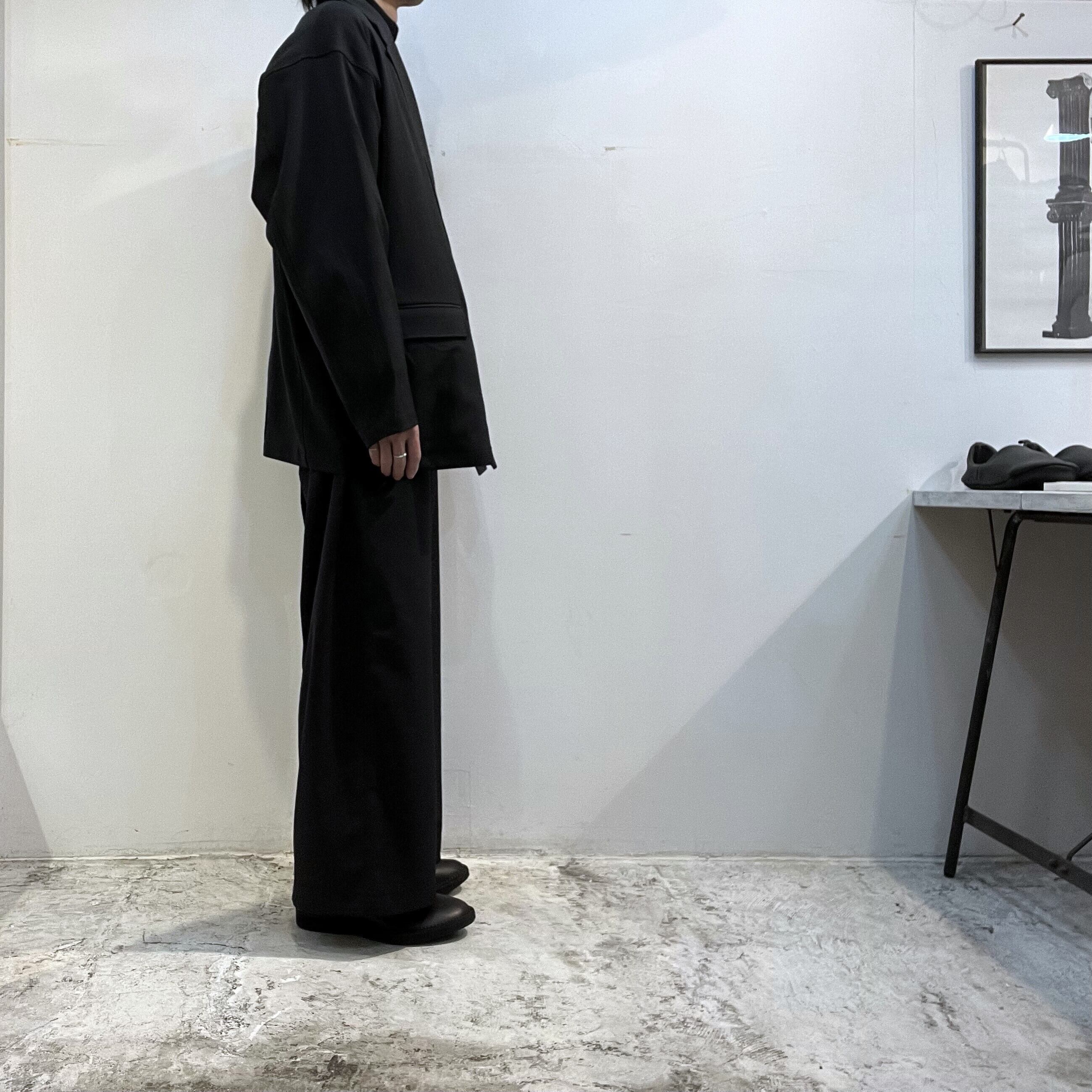 YOKO SAKAMOTO 【ヨーコサカモト】SUSTAINABLE RECYCLE GABARDINE SUIT BAGGY TROUSERS