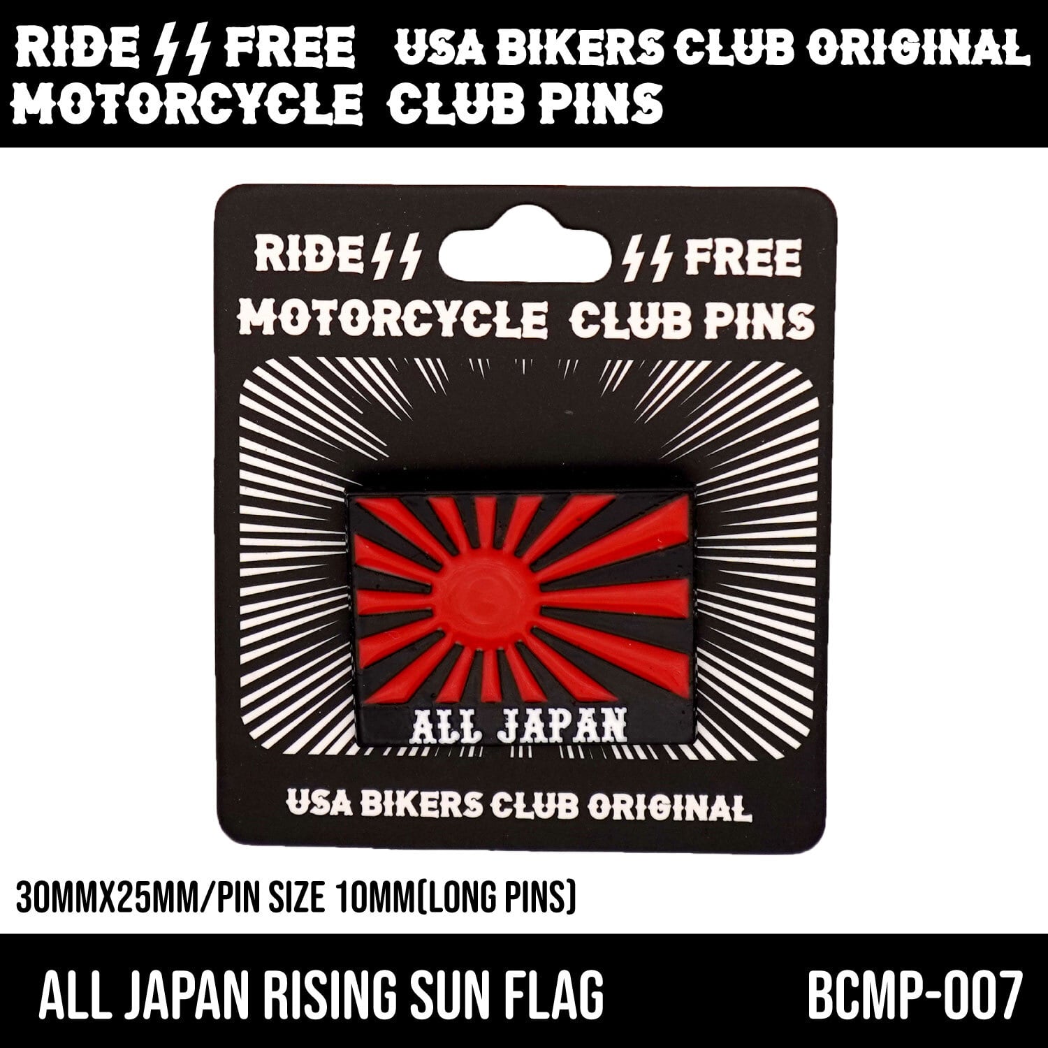 USA オートバイ バイカー モーターサイクルクラブ MC ピンバッジ