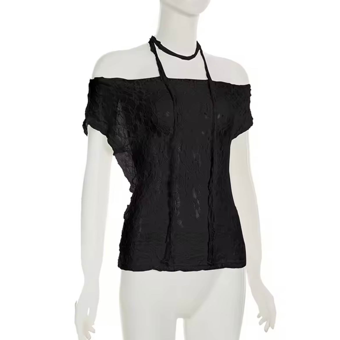 romantic lace choker tops