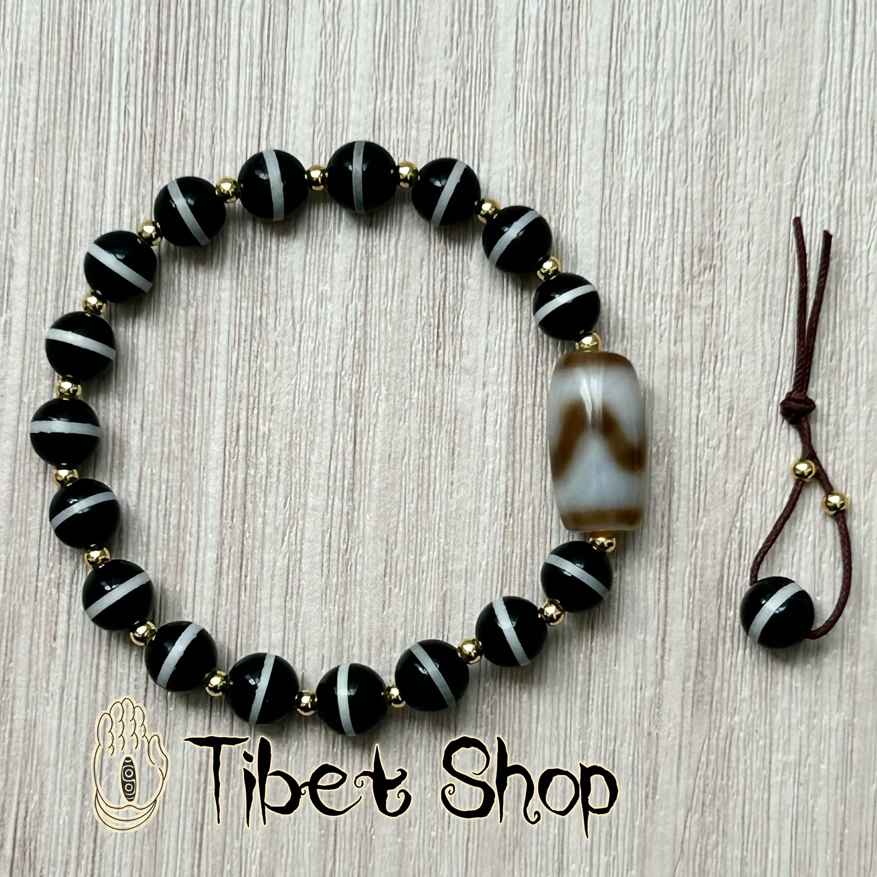 現代天珠 九眼天珠ネックレス 横付け | tibetshop