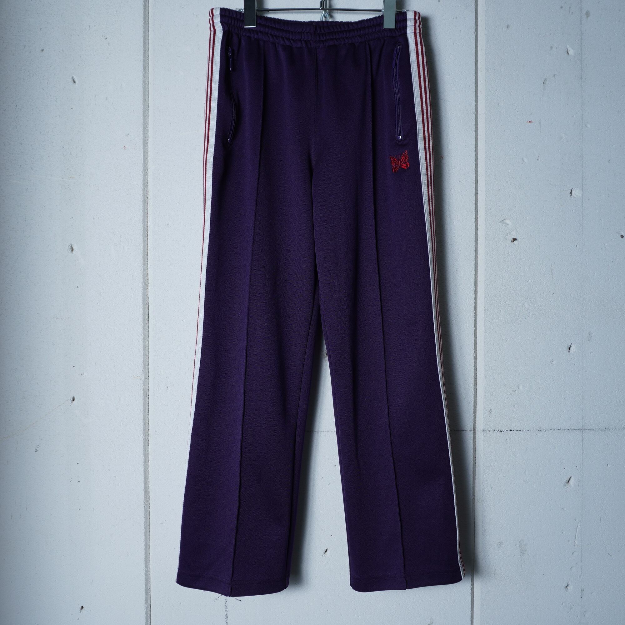 ニードルス　ラインパンツ　ホワイト×パープル Needles 新品 ニードルズ NEEDLES Narrow Track Pant Poly