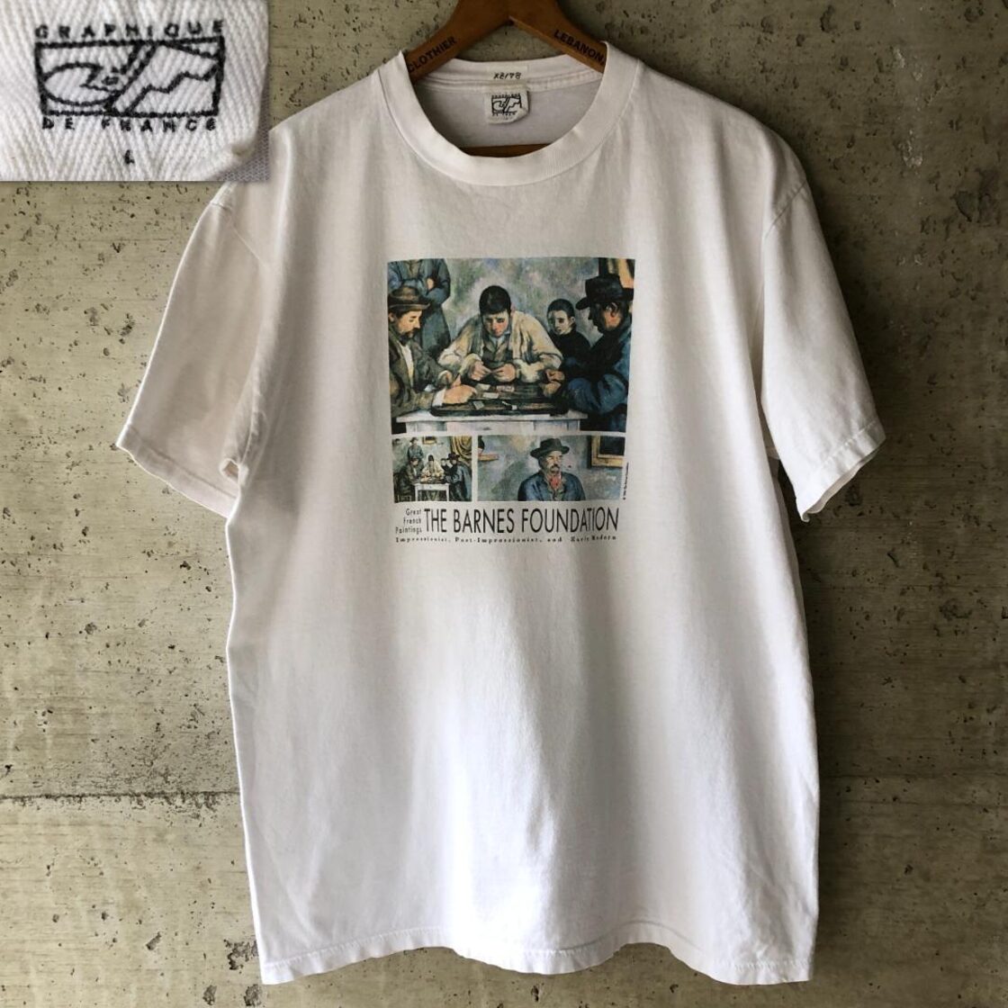 XZ178 カード遊びをする人々 ポール・セザンヌ Tシャツ アートT 90s 