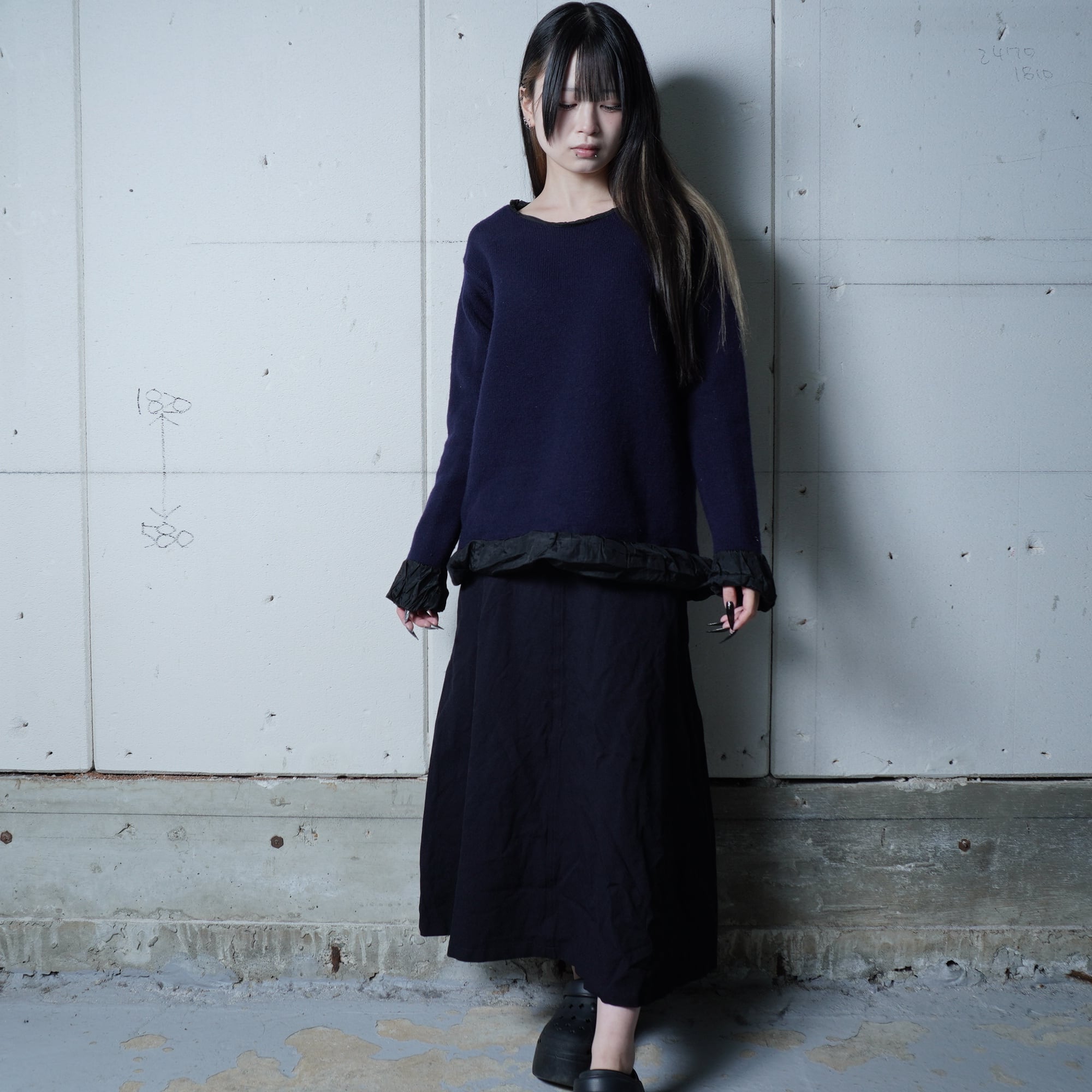 Martin Margiela 10 Knitted vest ディアナ期 Maison Margiela Layered knit vest - Grey|SI1TH0001S18064860F