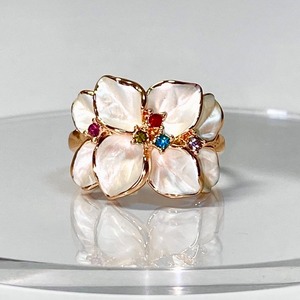 White fleur ring［A007］