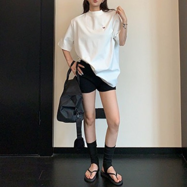 one point heart short sleeve tee　ワンポイントハート半袖ティー　J2056