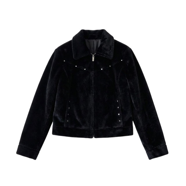 Metal Stud Short Slim Jacket 0016