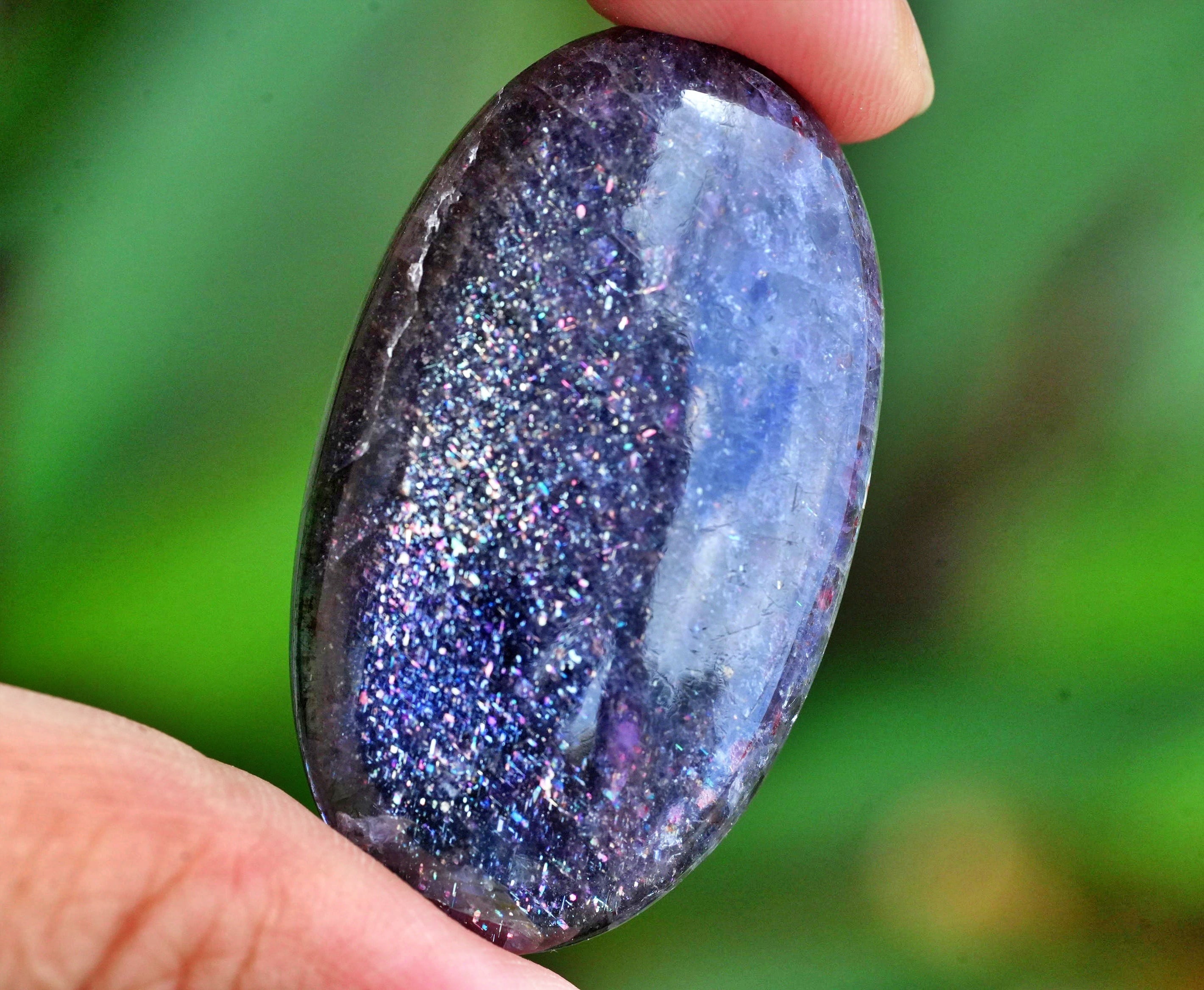 大きな銀河 アイオライトサンストーン40mm s1609 | Funky garuda Stone