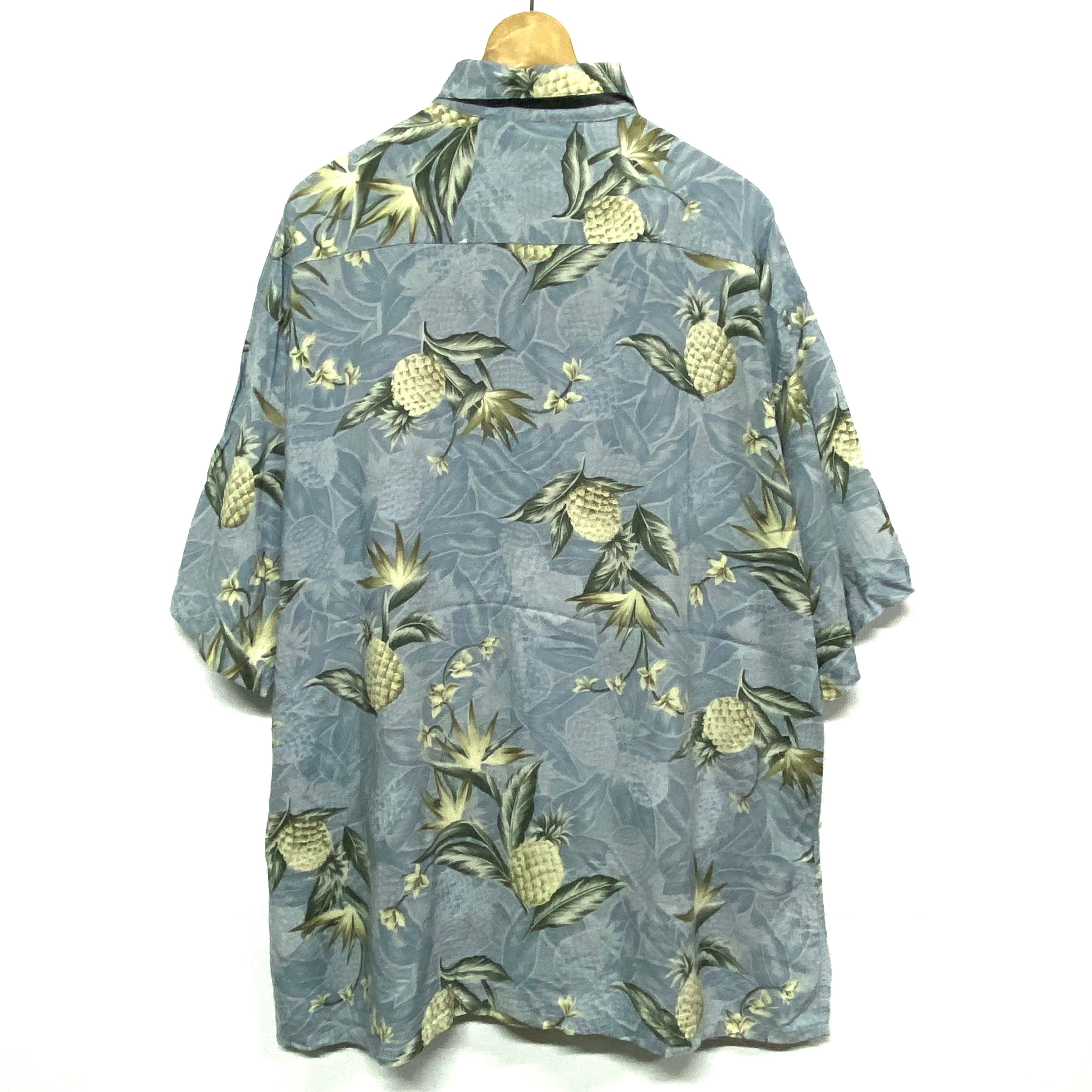 韓国製 CAMPIA MODA 半袖 アロハシャツ 総柄シャツ パイナップル柄 