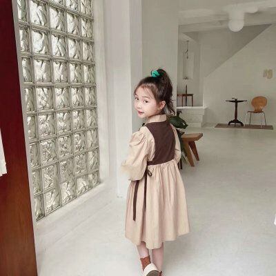 子供 シャツワンピース 長袖 キッズ 韓国子供服 子どもドレス 女の子