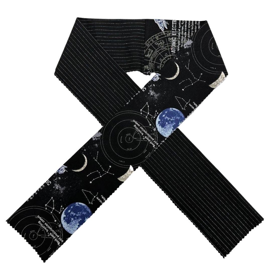 半³衿（はんはんはんえり）宇宙×ストライプ【送料無料】 | kilukilu