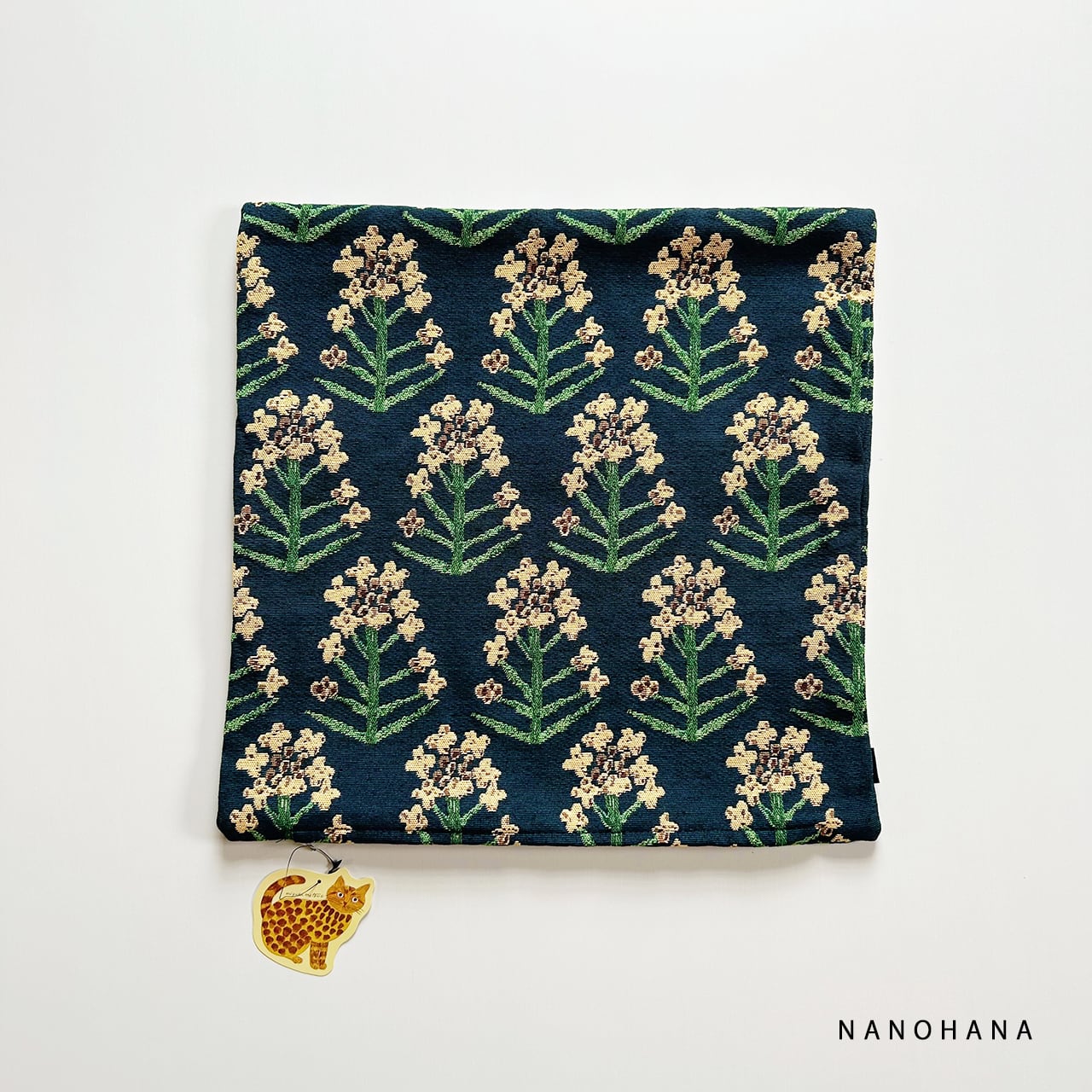 Gobelins woven flower cushion cover