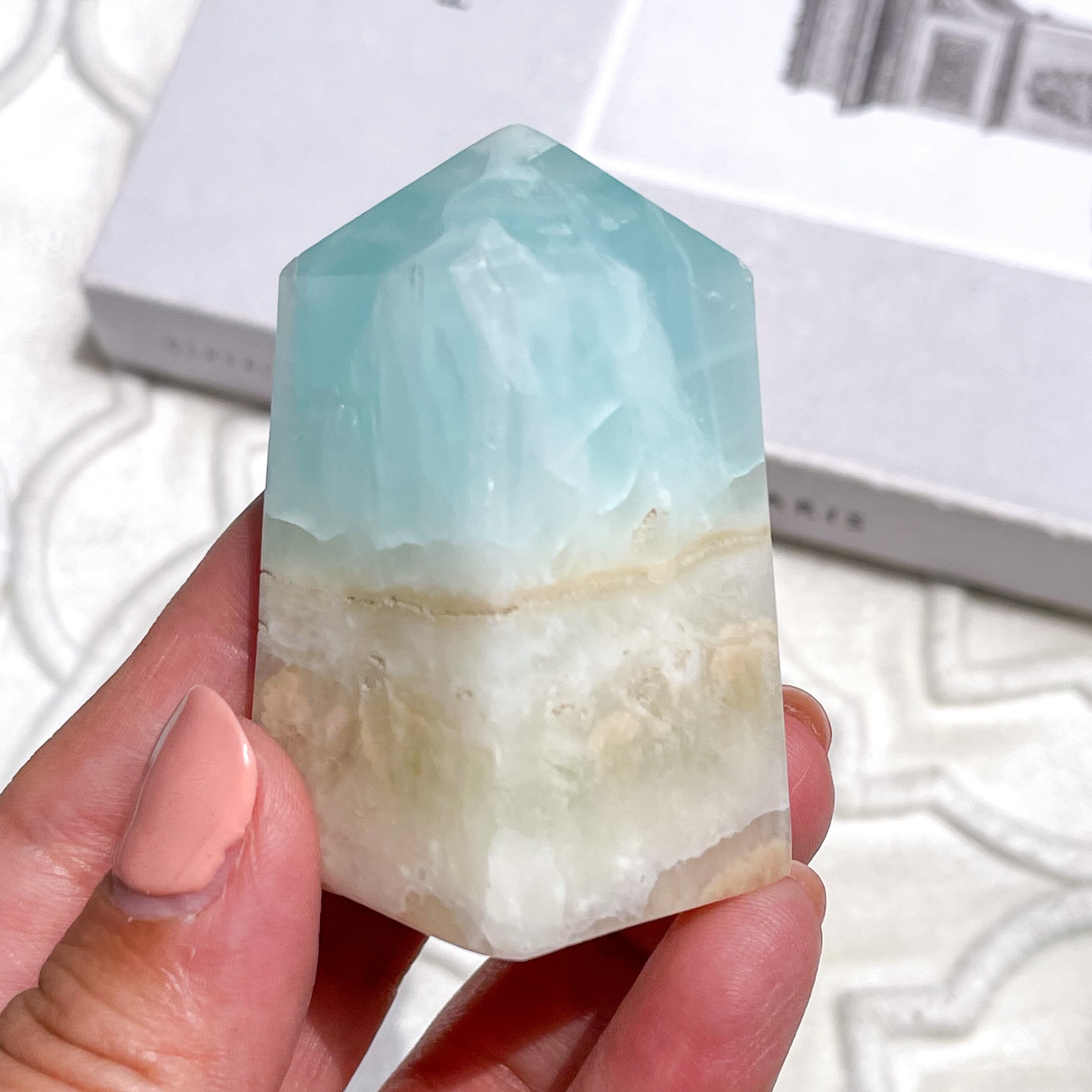 Caribbean Blue Calcite Tower 15 ✧ カリビアンブルーカルサイト