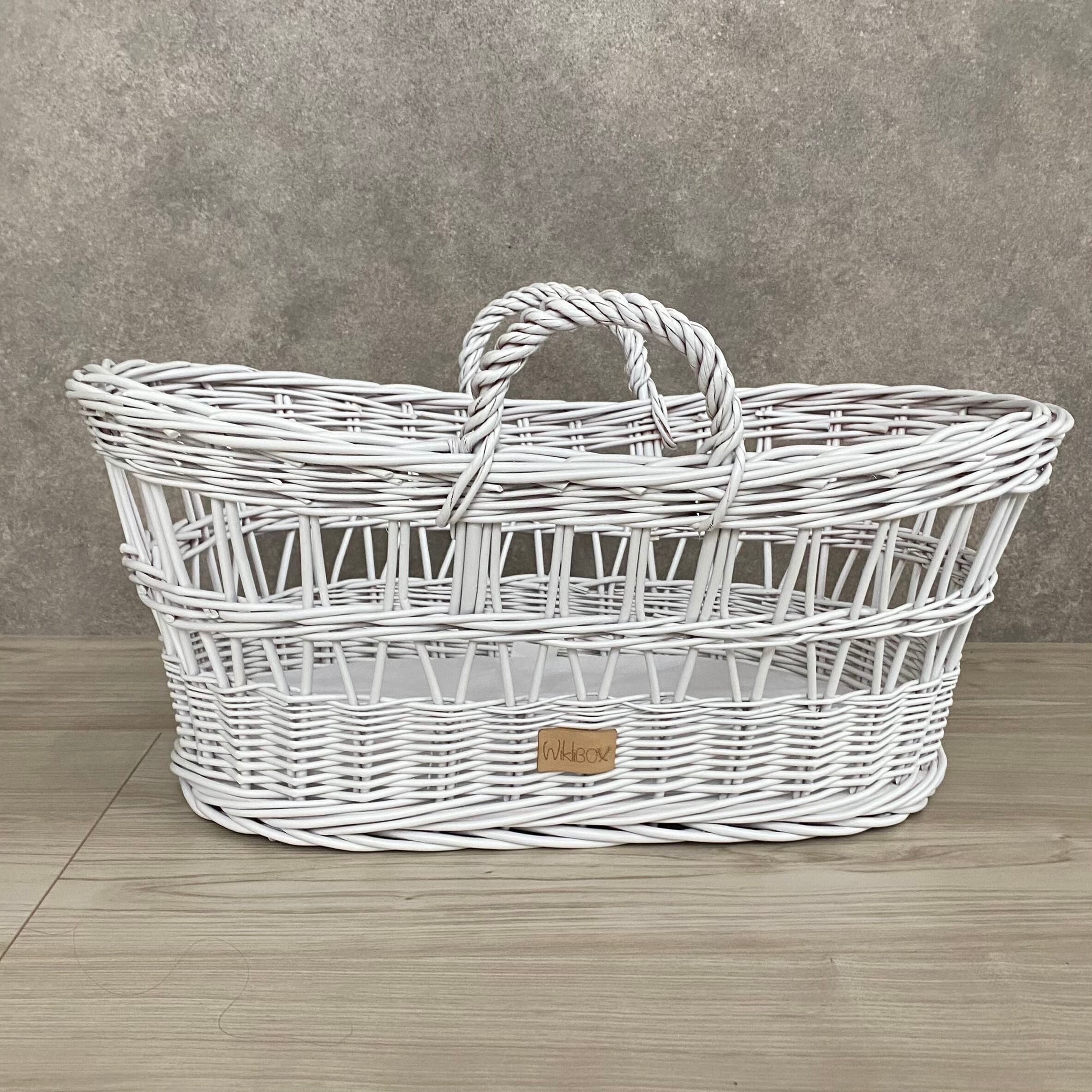 【即納】ラタンバスケットWhite