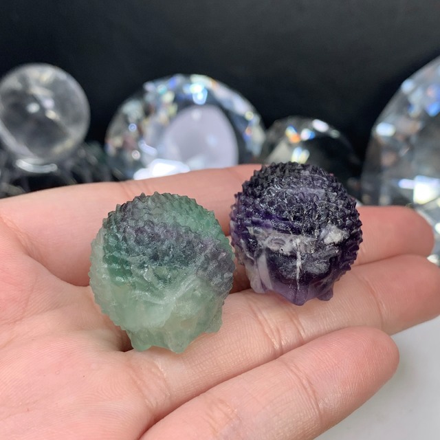 9.可愛いフローライトハリネズミさん☆ペアセット