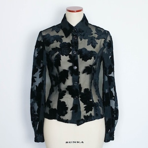 sheer shirt jacket L
