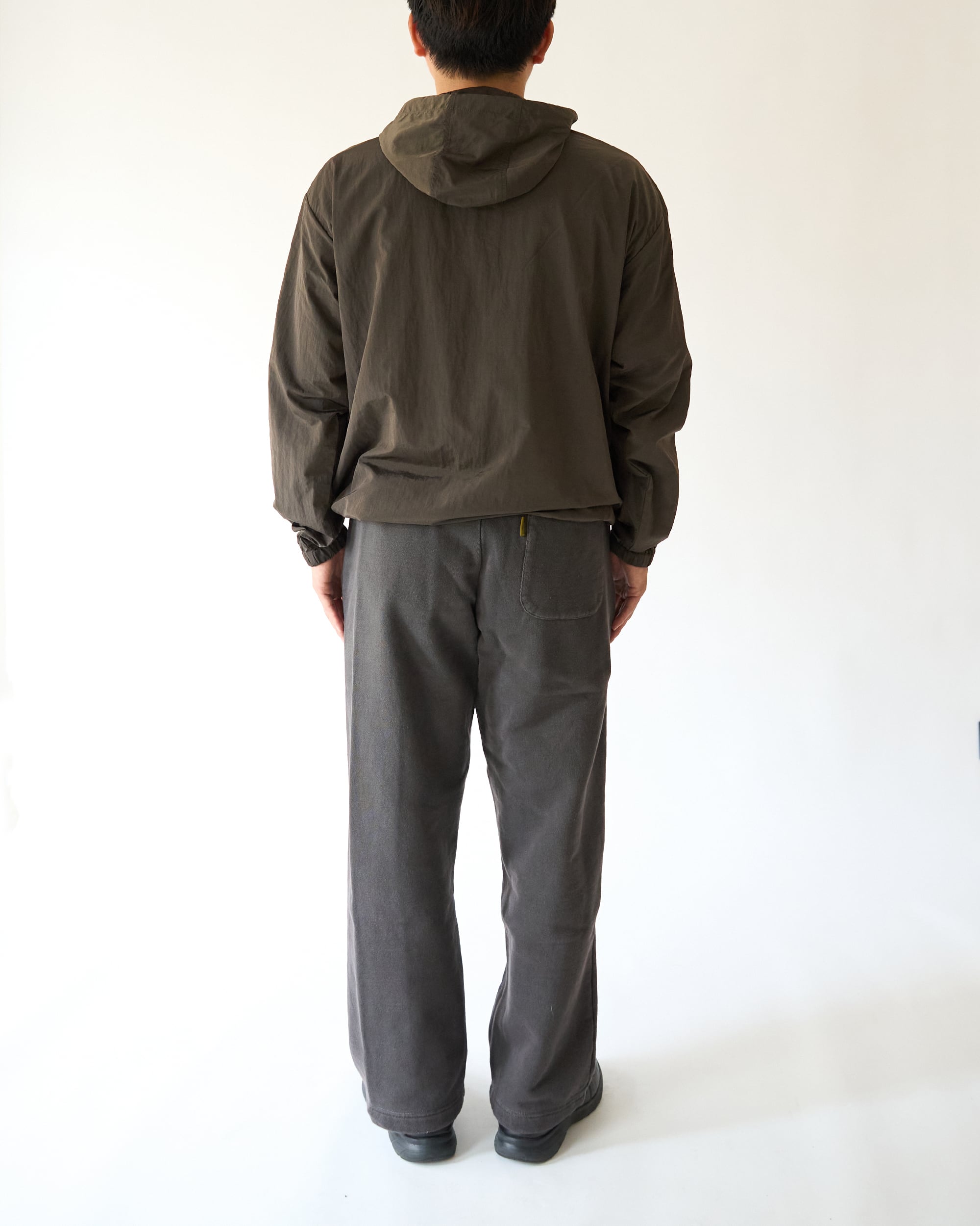 HALF ZIP HOODED ANORAK (DARK OLIVE) | CLUB SARCASM